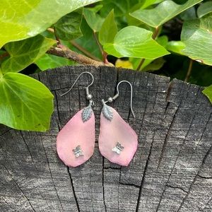 Real Hawaiian Orchid Petal Earrings